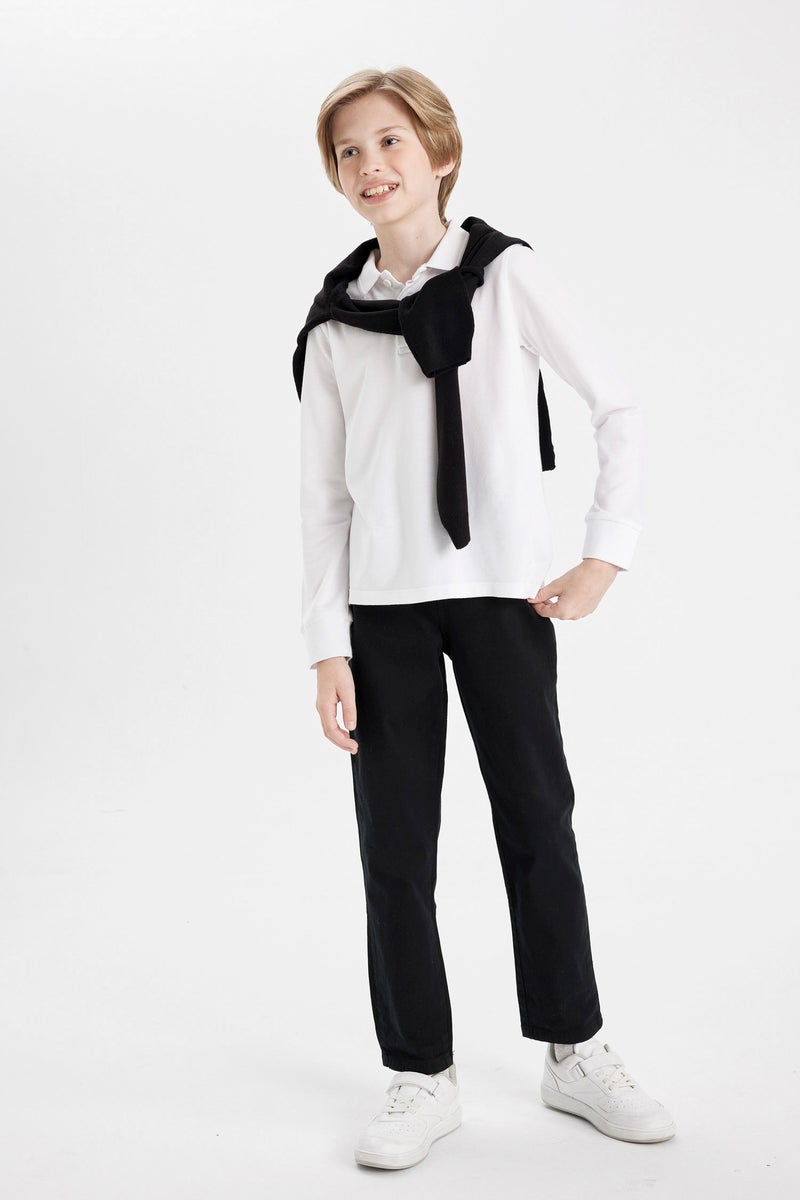 ديفاكتو بنطلون مدرسة جبردين اولادي أسود مستقيم الساق - Image 3